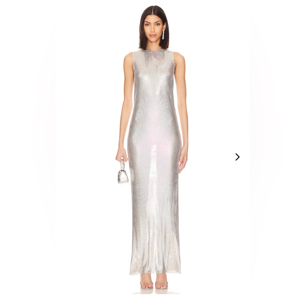 Lovers + Friends x Anja Dujaković Oleema Maxi Dress chainmail dress